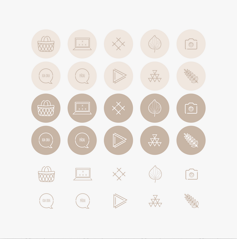 Taiao_Instagram_Icons_Pack_BROWN